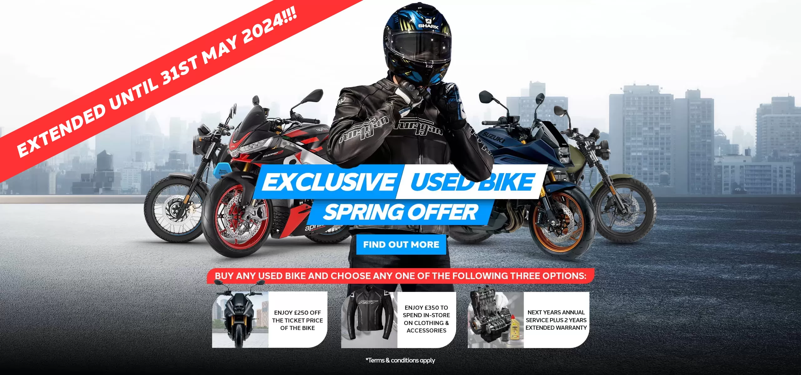 Exclusive Used Bike Spring Offer 3 options to choose from when buying a new bike